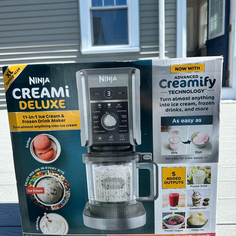 Ninja Creami Deluxe Ice Cream & Frozen Drink Maker - Silver